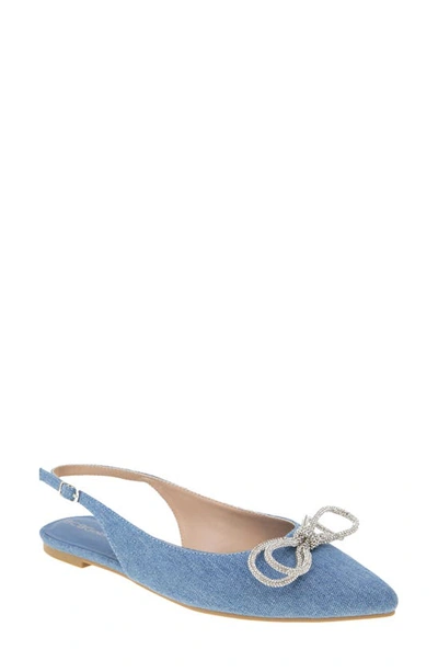 Bcbgeneration Kristin Pointed Toe Denim Slingback Flat