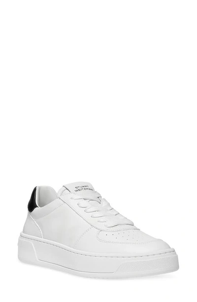 Stuart Weitzman Courtside Sneaker In White/black