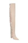 Stuart Weitzman Ultrastuart Fringe Over The Knee Boot In Dune