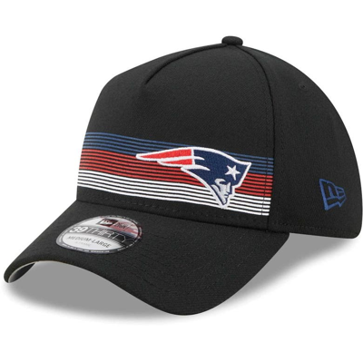 New Era Black New England Patriots Flawless Stripe 39thirty Flex Hat