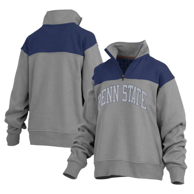 Pressbox Gray Penn State Nittany Lions Avon Fleece Quarter-zip Jacket