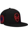 MARVEL MEN'S BLACK MARVEL SPIDERMAN LOGO ELEMENTS FITTED HAT