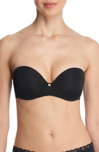 Natori Pure Luxe Underwire Lace-trim Bra In Black Combo