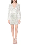 WAYF CARRIE LONG SLEEVE SEQUIN MINIDRESS