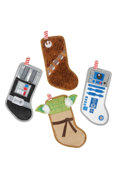 Chewy X Disney Star Wars™ 4-pack Stocking Squeaker Dog Toys In White Multi