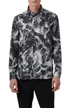 Bugatchi Julian Abstract Print Cotton Button-up Shirt In Chalk