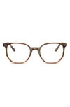 Ray Ban Elliot 50mm Irregular Optical Glasses In Brown Gradient