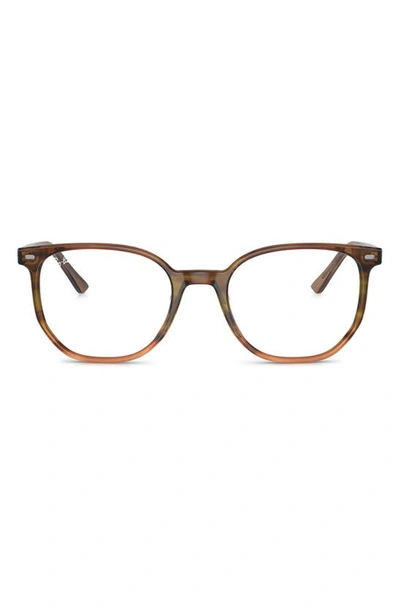 Ray Ban Elliot 50mm Irregular Optical Glasses In Brown Gradient