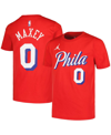 Jordan Big Boys  Tyrese Maxey Red Philadelphia 76ers Name And Number Statement T-shirt In Red