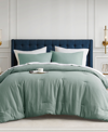 510 Design Mina Waffle Textured 3-pc. Comforter Set, Full/queen In Sage Green