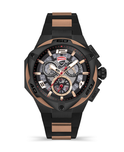 Ducati Corse Men's Quartz Two Tone Silicone Watch 49mm In Multi