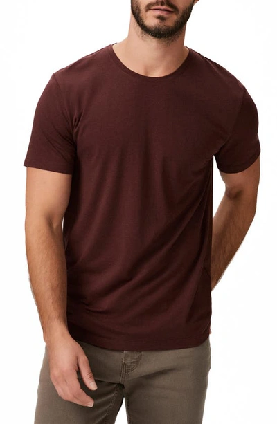 Paige Ruby Rum Cash -   Crew Neck T-shirt In Deep Aubergine