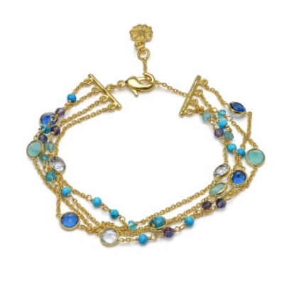 Azuni London Multi Strand Bracelet Blue Gems Ath-b34