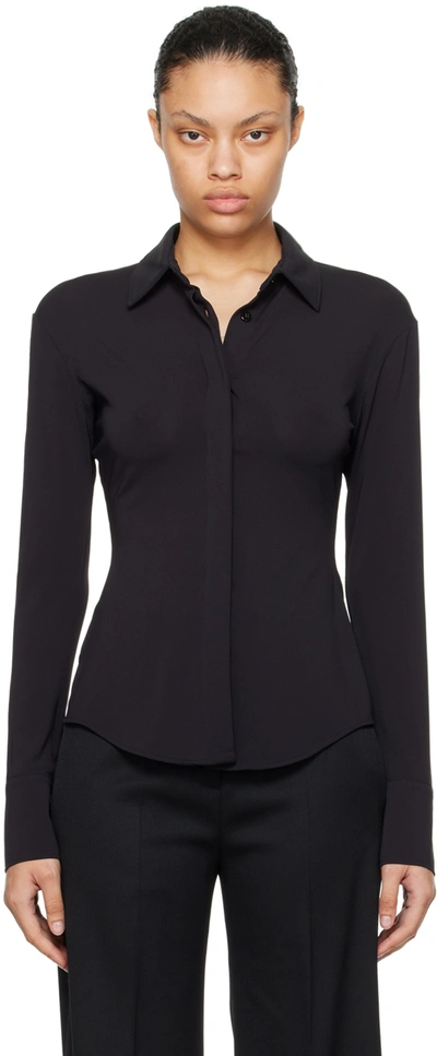 Attico Elton Acetate-blend Shirt In Black