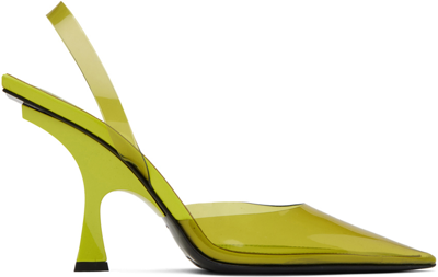 Attico Yellow Ester Heels In 080 Lime