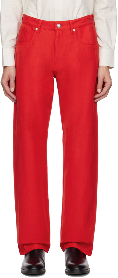Paul Smith Red Commission Jeans In 25 Reds