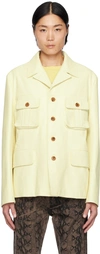 PAUL SMITH YELLOW COMMISSION EDITION LEATHER JACKET