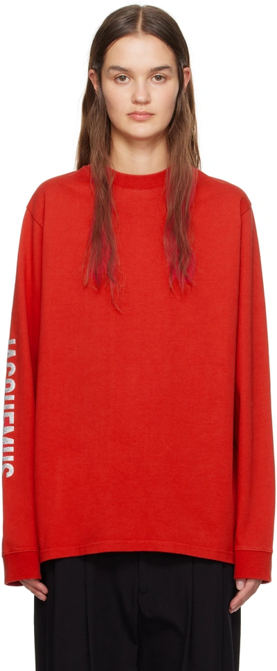 Jacquemus Red Guirlande 'le T-shirt Brilho' Long Sleeve T-shirt In 472 Red 2