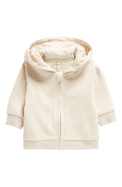 Tucker + Tate Organic Cotton Blend Fleece Zip Hoodie In Beige Oatmeal Heather