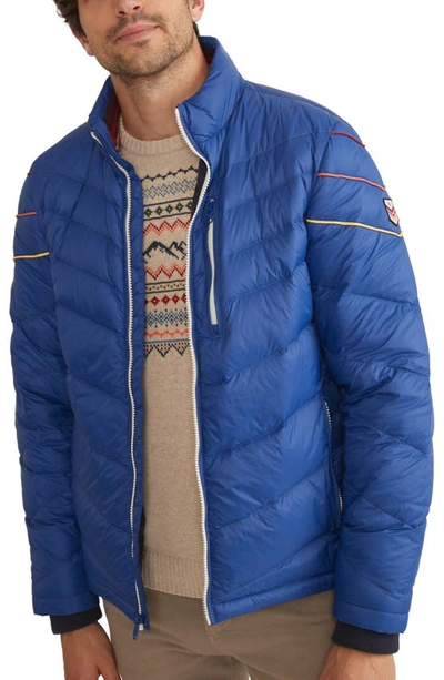 Marine Layer Archive Santiago Down Puffer Jacket In Mazarine Blue