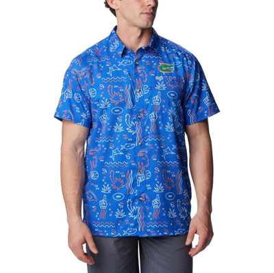 Columbia Royal Florida Gators Super Slack Tide Omni-wick Button-up Shirt