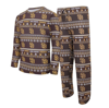 CONCEPTS SPORT CONCEPTS SPORT BROWN SAN DIEGO PADRES KNIT UGLY SWEATER LONG SLEEVE TOP & PANTS SET