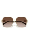 Tiffany & Co 58mm Gradient Square Sunglasses In Pale Gold