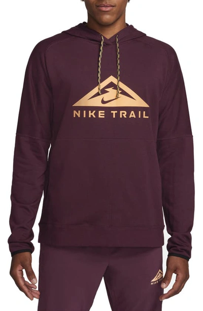 Nike Men's Trail Magic Hour Dri-fit Running Hoodie In Red