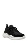 Stuart Weitzman 5050 Stretch Knit Chunky Runner Sneakers In Black
