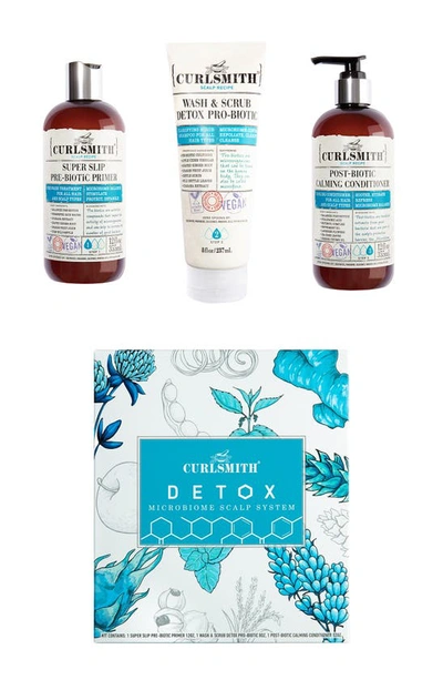 Curlsmith Detox Microbiome Scalp Hair Care Set In White