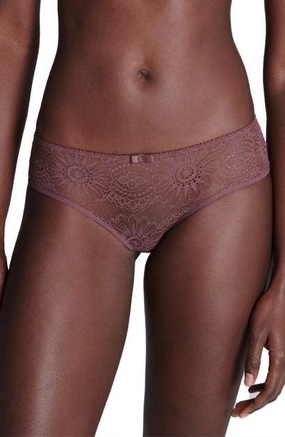 Simone Perele Embleme Lace & Tulle Boyshorts In Byzantine