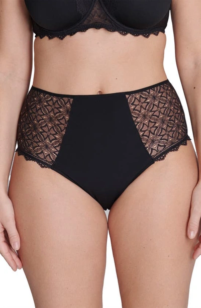 Simone Perele Escale High Waist Briefs In Black