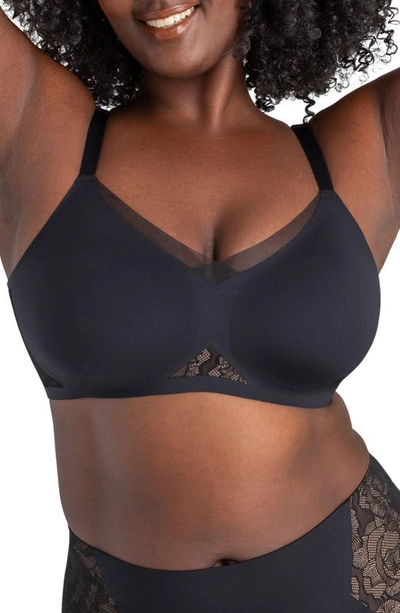 Honeylove Lace Inset Crossover Wireless Bra In Runway