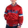 Starter Red Buffalo Bills Gridiron Classics Home Game Satin Full-snap Varsity Jacket In Red