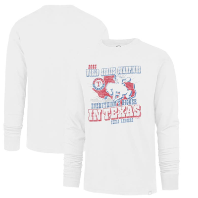47 ' White Texas Rangers 2023 World Series Champions Local Playoff Franklin Long Sleeve T-shirt