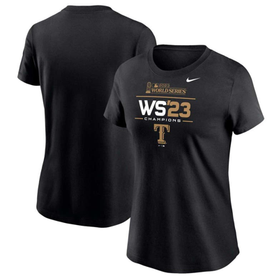 Nike Black Texas Rangers 2023 World Series Champions Lockup T-shirt