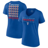 Fanatics Branded Royal Texas Rangers 2023 World Series Champions Jersey Roster V-neck T-shirt In Royal