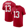 NIKE YOUTH NIKE BROCK PURDY SCARLET SAN FRANCISCO 49ERS PLAYER NAME & NUMBER T-SHIRT