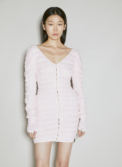 Isa Boulder Cut-out Cereal Mini Dress In Pink
