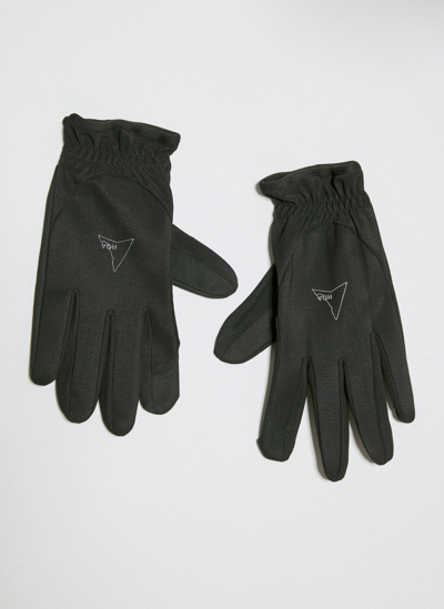 Roa Logo Print Technical Gloves In Black