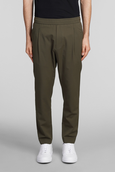 Low Brand Pleated Elasticated Tapered Trousers In Green
