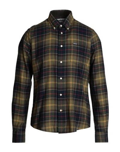 Barbour Man Shirt Military Green Size Xl Cotton In Multi