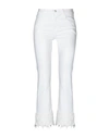 J BRAND J BRAND WOMAN JEANS WHITE SIZE 24 COTTON, POLYESTER, LYCRA