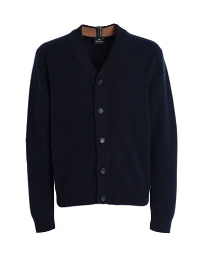 Ps By Paul Smith Ps Paul Smith Man Cardigan Midnight Blue Size Xl Merino Wool