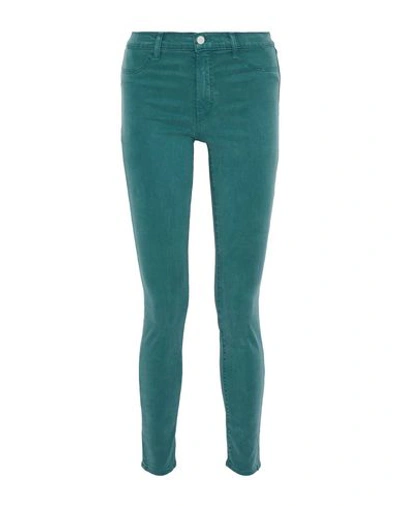 J Brand Woman Pants Green Size 25 Lyocell, Cotton, Elastane