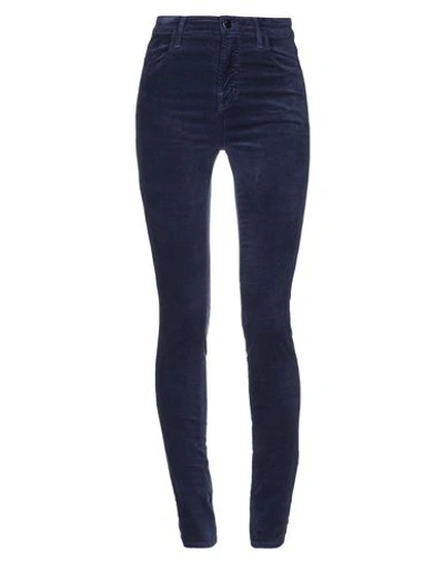J Brand Woman Pants Midnight Blue Size 24 Cotton, Modal, Polyester, Polyurethane