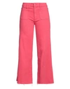 Mother Woman Jeans Fuchsia Size 31 Cotton, Polyester, Elastane In Magenta