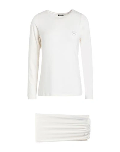 Emporio Armani Woman Sleepwear Ivory Size 6 Viscose, Elastane In White