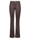 Frame Woman Jeans Dark Brown Size 28 Cotton, Polyester, Elastane