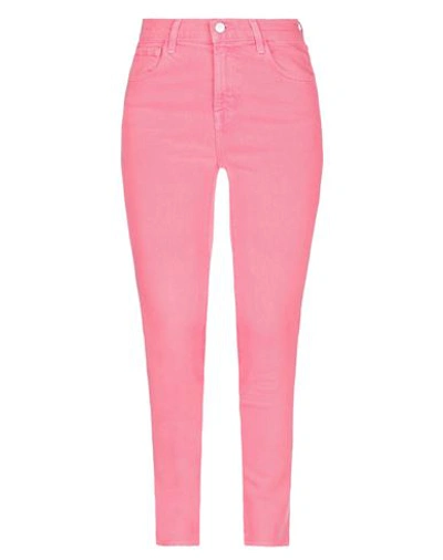 J Brand Woman Jeans Fuchsia Size 26 Cotton, Elastane In Pink